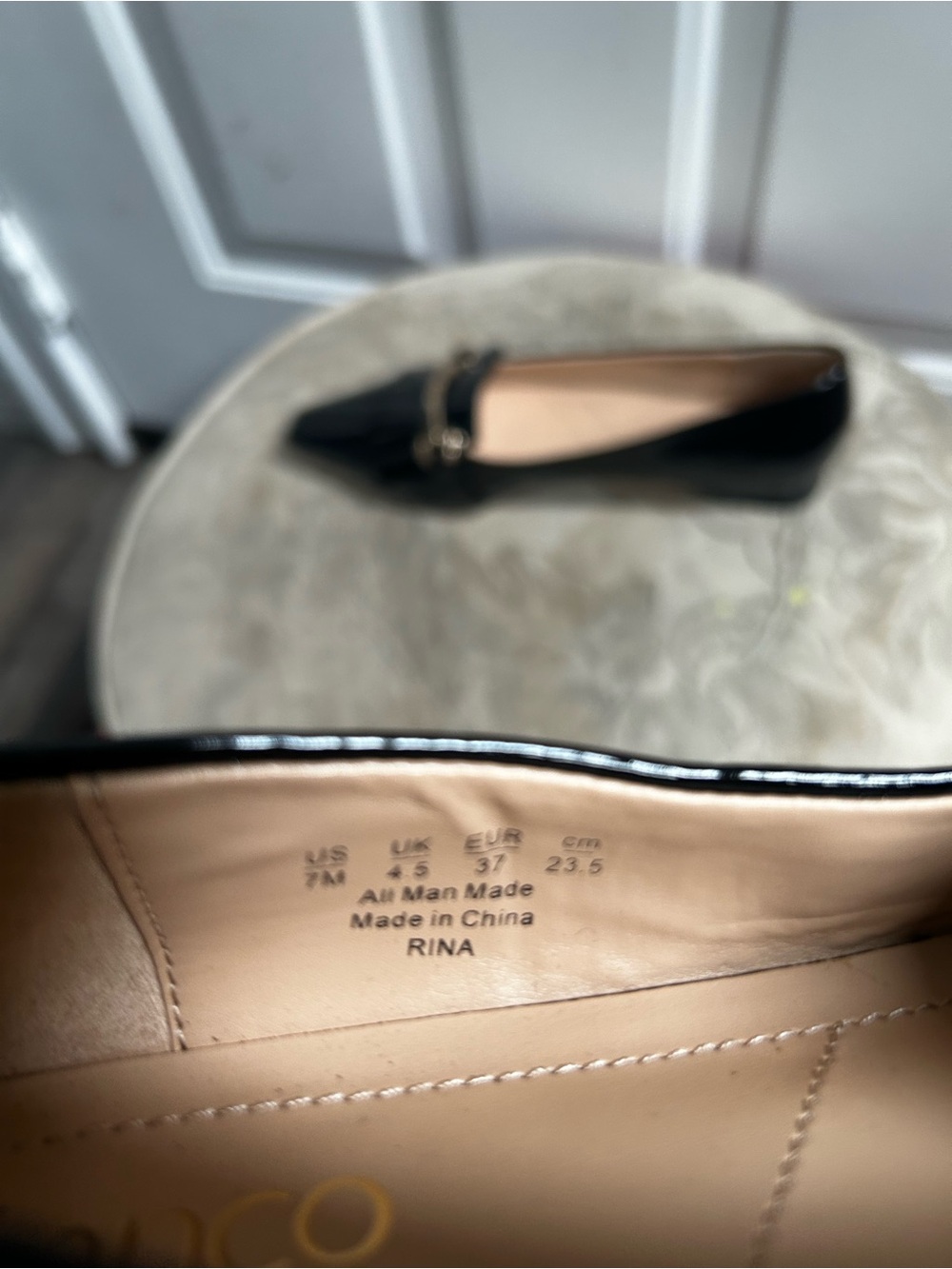 Franco Sarto Black Patent Pointed Kiltie Loafers with Metal Bit - Picture 9 of 16